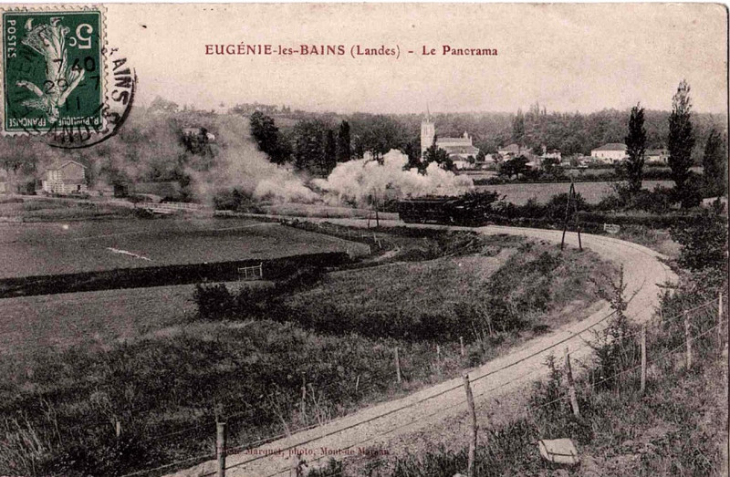 Carte postale ancienne Eugénie-les-bains (Landes) - vue générale 3