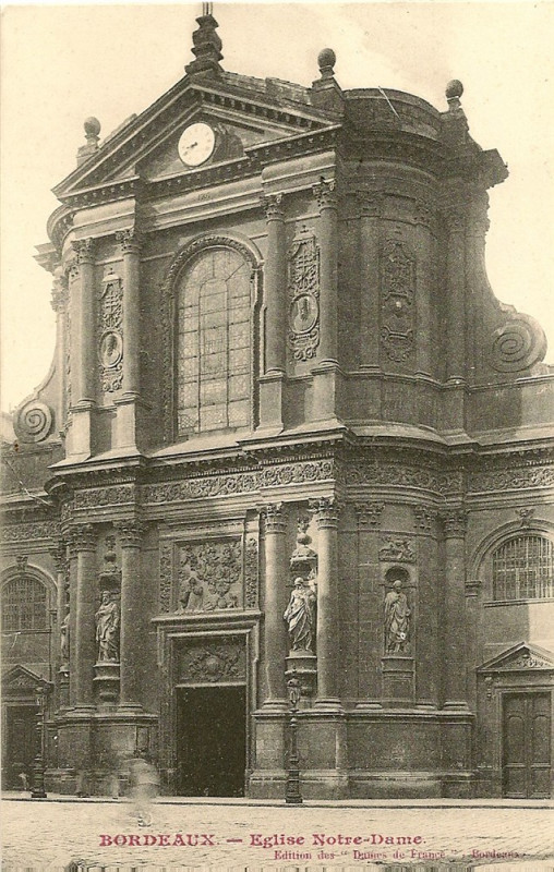 Carte postale ancienne Bordeaux - église Notre-Dame 2