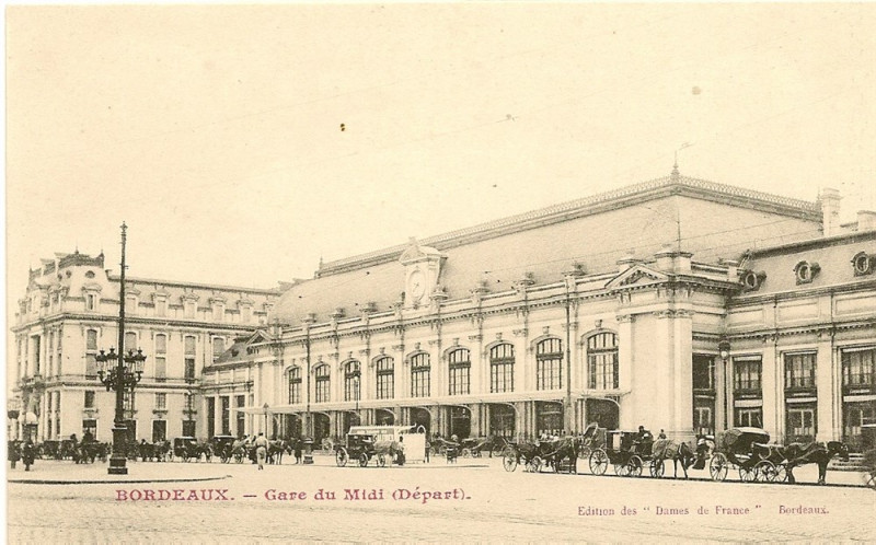 Carte postale ancienne Bordeaux gare du Midi 14 à Bordeaux