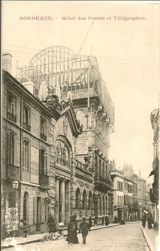 Carte postale ancienne Bordeaux - Hôtel des Postes 3