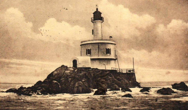 Carte postale ancienne Phare Teignouse 1910