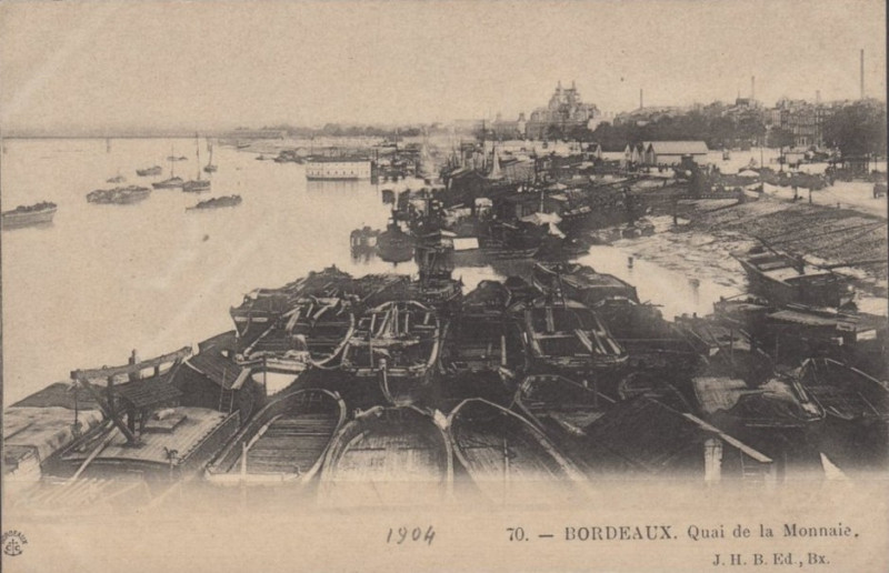 Carte postale ancienne Bordeaux - Quai de la Monnaie 4