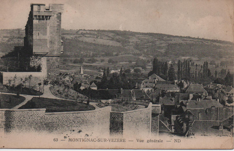 Carte postale ancienne Vue générale à Montignac