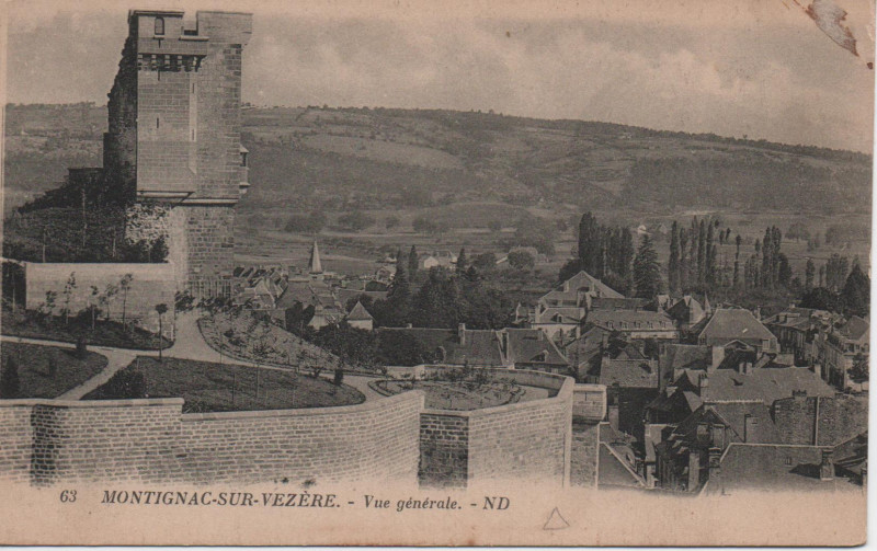 Carte postale ancienne Vue générale à Montignac
