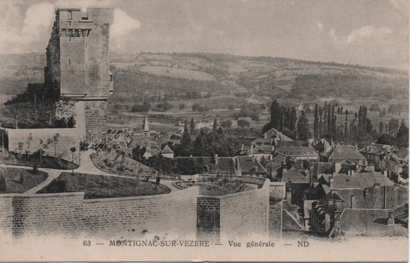 Carte postale ancienne Vue générale à Montignac