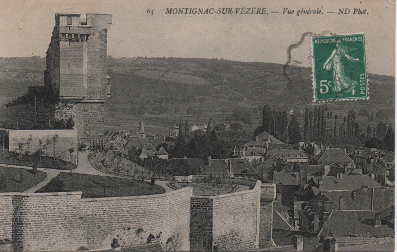 Carte postale ancienne Vue générale à Montignac