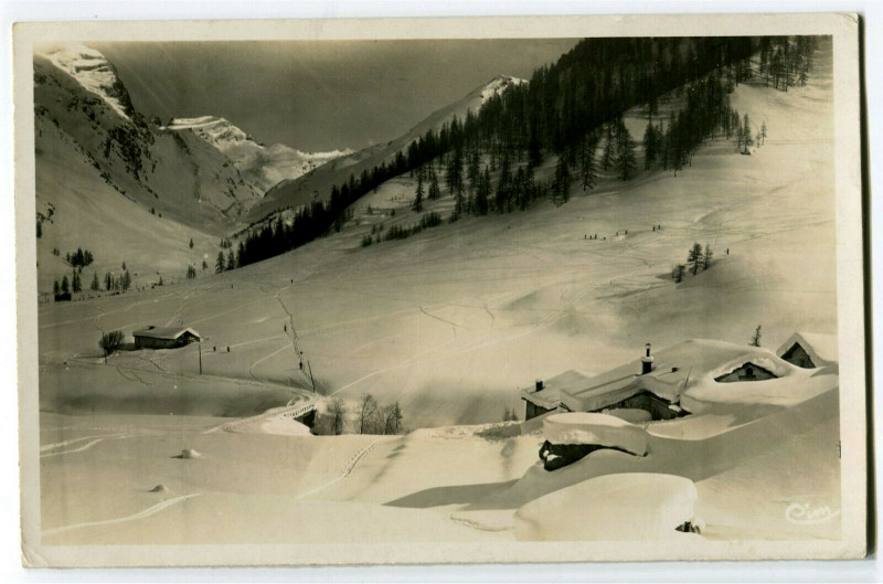 Carte postale ancienne Savoie Val d'Isère Le Joseray et le col de la Galise carte-photo