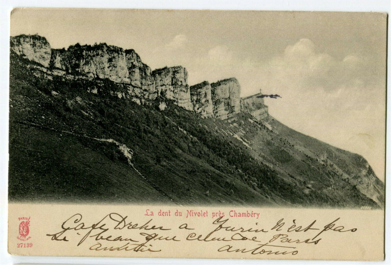 Carte postale ancienne Savoie La dent du Nivolet près de Chambéry à Chambéry