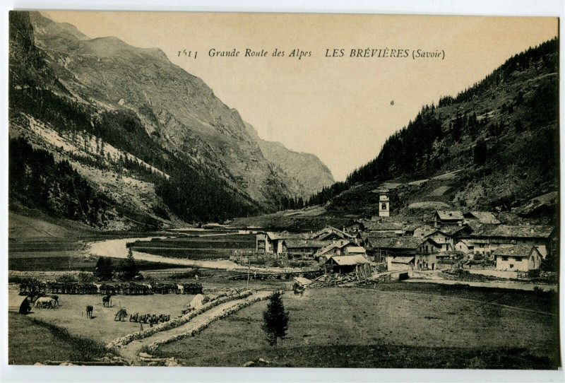 Carte postale ancienne Savoie Les Brévières Grande Route des Alpes