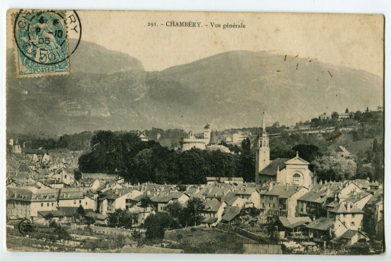 Carte postale ancienne Savoie Chambery Vue générale