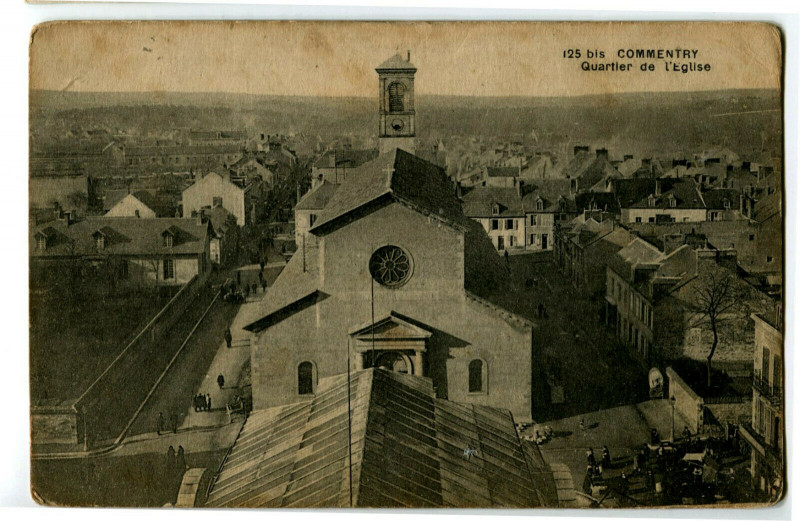 Carte postale ancienne Allier Commentry Quartier de l'Eglise à Commentry