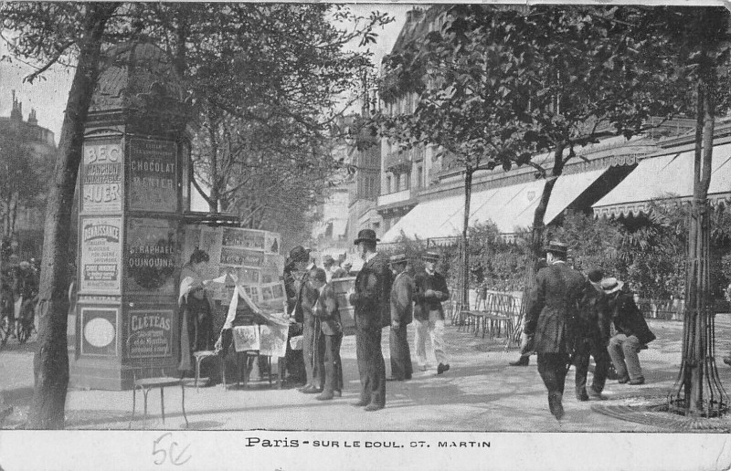 Carte postale ancienne Paris Sur Le Boulevard Saint Martin