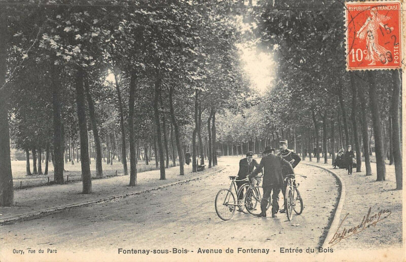 Carte postale ancienne Fontenay Sous Bois Avenue De Fontenay Entree Du Bois à Fontenay-sous-Bois