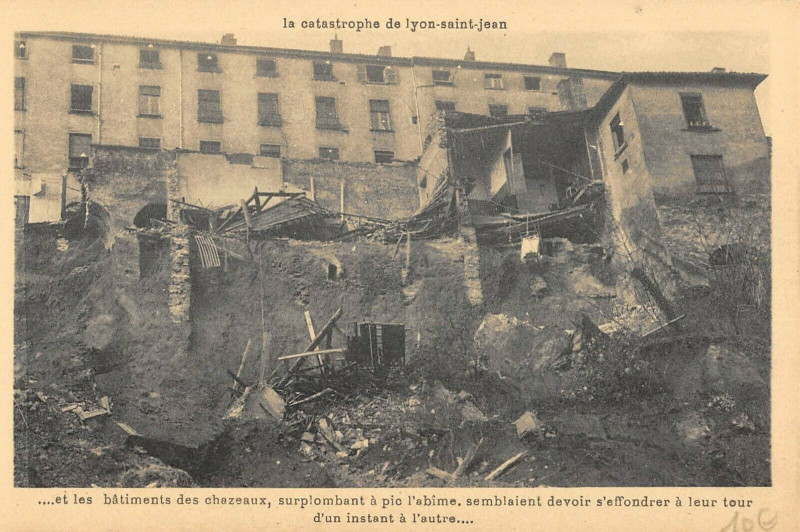 CPA 69 CATASTROPHE OF LYON SAINT JEAN LE HOLE CREATED BY THE