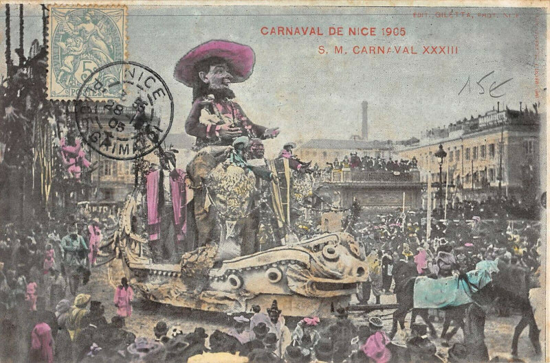 Carte postale ancienne Carnaval De Nice 1905 S.m.carnaval à Nice
