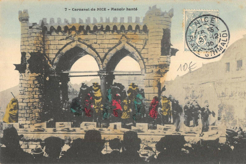 Carte postale ancienne Carnaval De Nice Manoir Hante à Nice