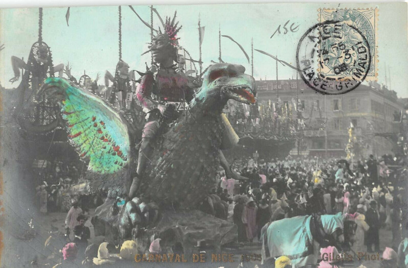 Carte postale ancienne Carnaval De Nice Carte Photo 1906 à Nice