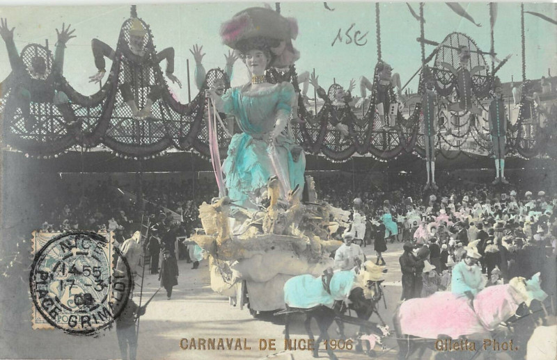 Carte postale ancienne Carnaval De Nice Carte Photo 1906 à Nice