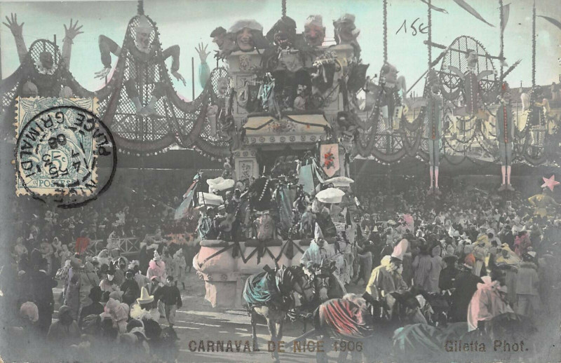 Carte postale ancienne Carnaval De Nice Carte Photo 1906 à Nice