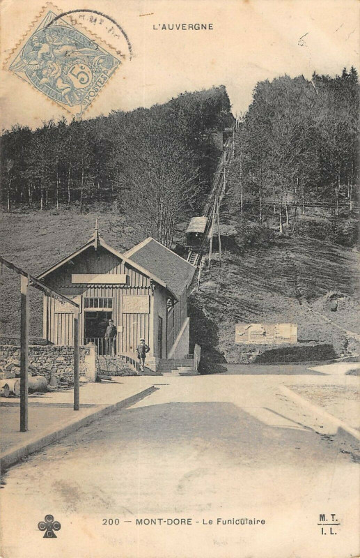 Carte postale ancienne Le Mont Dore Le Funiculaire à Mont-Dore