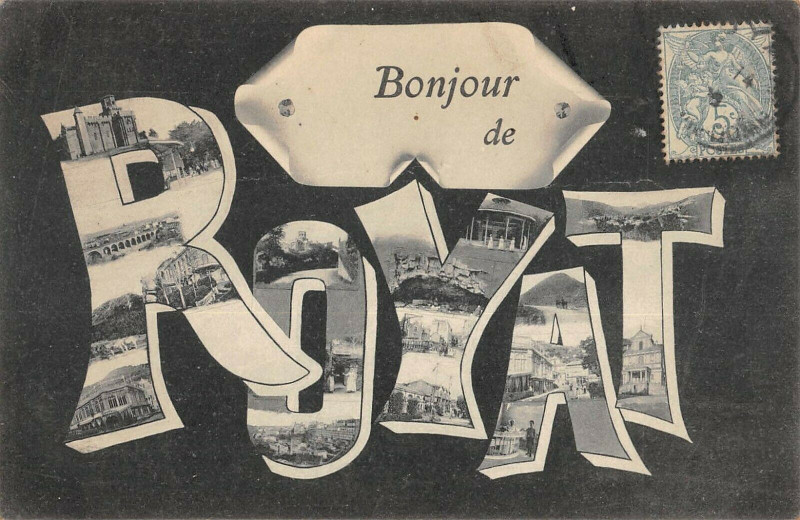 Carte postale ancienne Bonjour De Royat à Royat