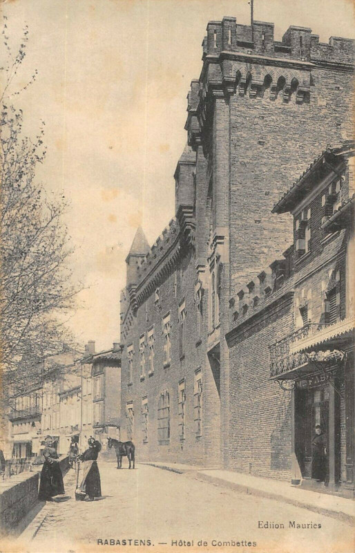 Carte postale ancienne Rabastens Hotel De Combettes à Rabastens