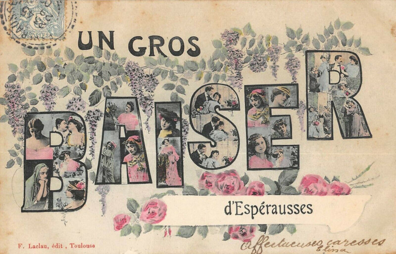 Carte postale ancienne Un Gros Baiser D'Esperausses
