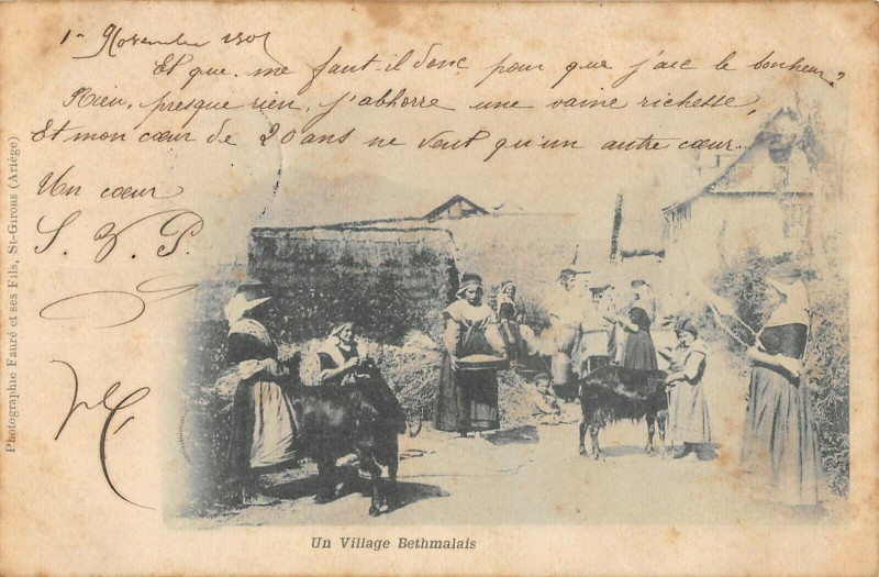 Carte postale ancienne Un Village Bethmalais