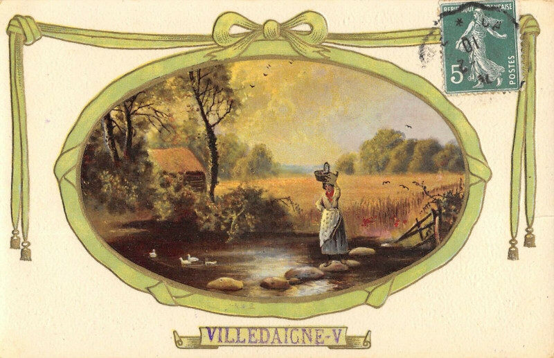 Carte postale ancienne Jolie Cpa Fantaisie De Villedaigne à Villedaigne