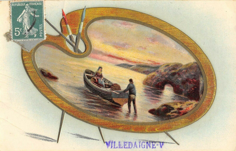 Carte postale ancienne Jolie Cpa Fantaisie De Villedaigne à Villedaigne