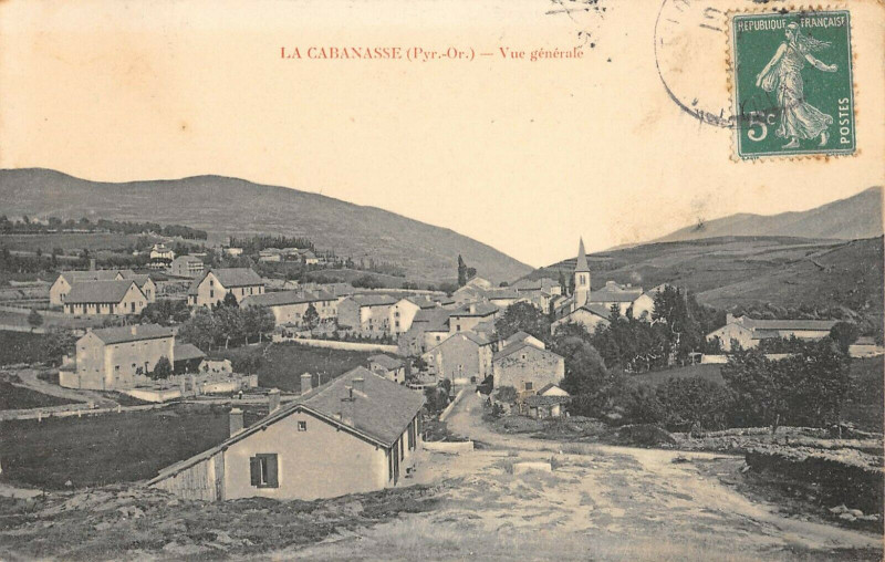 Carte postale ancienne La Cabanasse Vue Generale à La Cabanasse