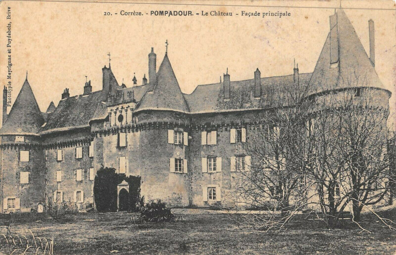 Carte postale ancienne Correze Pompadour Le Chateau
