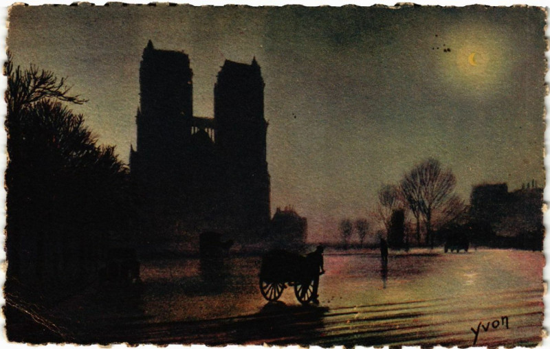 Carte postale ancienne Paris 4e Parvis Notre Dame à Paris 4e