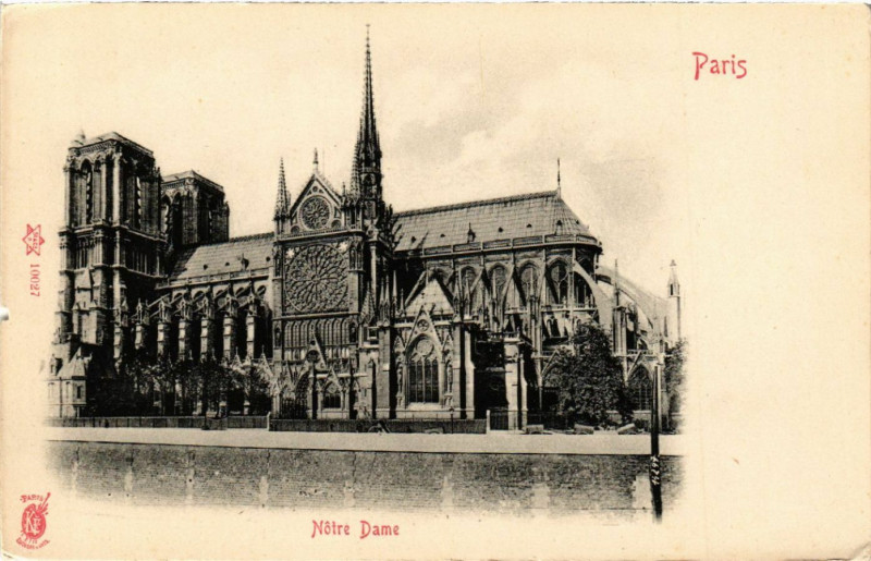 Carte postale ancienne Paris 4e Notre Dame à Paris 4e