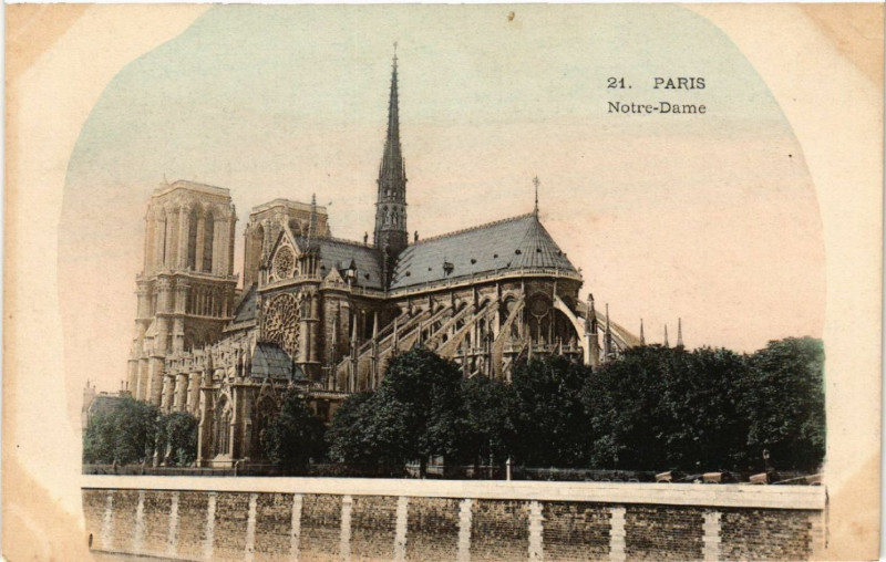 Carte postale ancienne Paris 4e Notre Dame à Paris 4e
