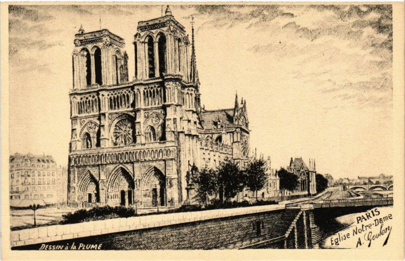 Carte postale ancienne Paris 4e Eglise Notre Dame à Paris 4e