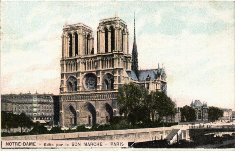 Carte postale ancienne Paris 4e Notre Dame à Paris 4e