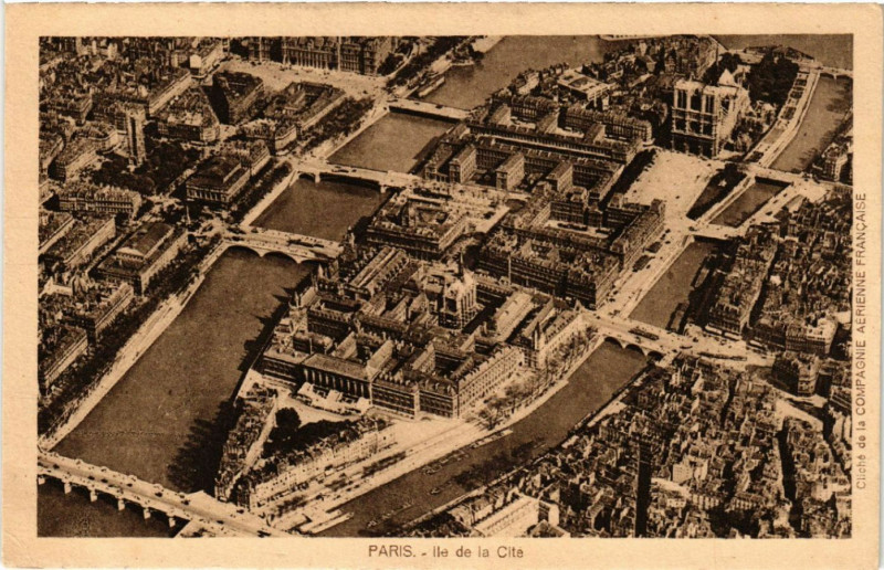Carte postale ancienne Paris 4e Ile de la Cité à Paris 4e