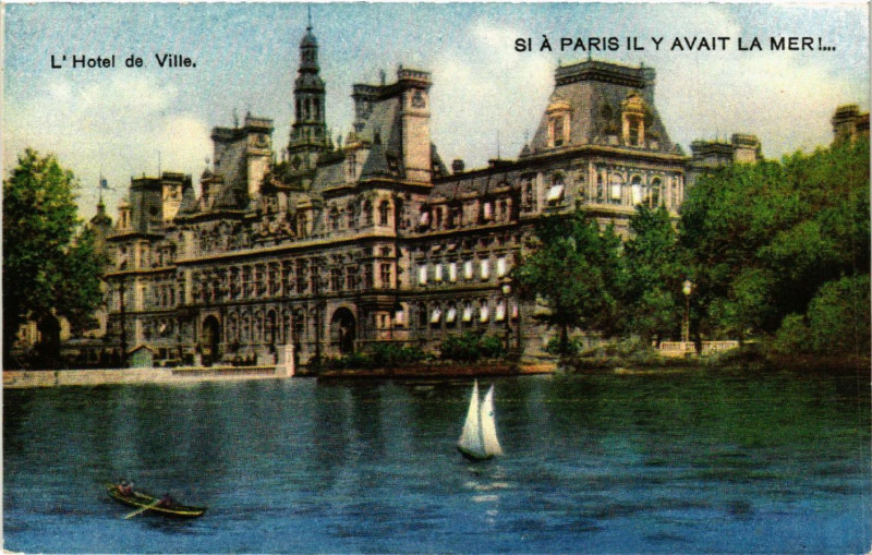 Carte postale ancienne Paris 4e Hotel de Ville à Paris 4e
