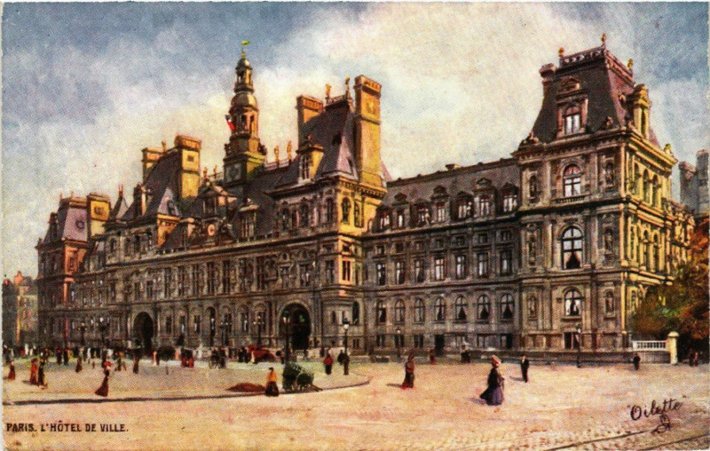 Carte postale ancienne Paris 4e Hotel de Ville à Paris 4e
