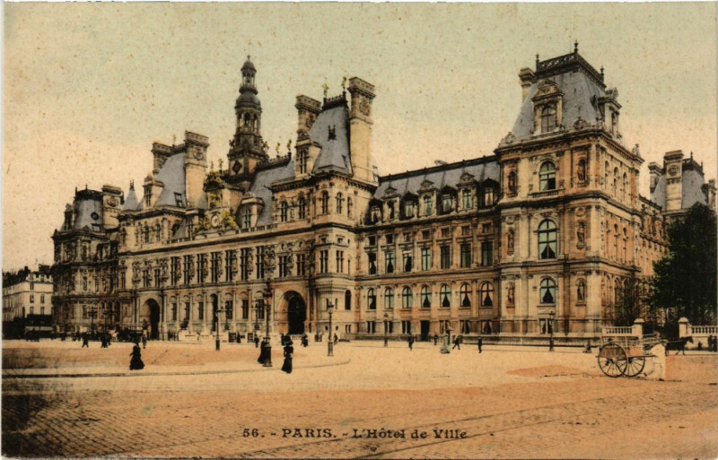 Carte postale ancienne Paris 4e Hotel de Ville à Paris 4e