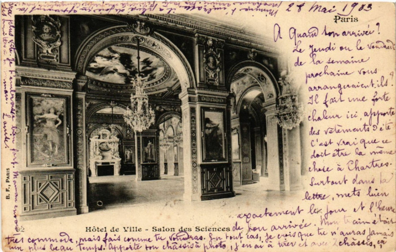 Carte postale ancienne Paris 4e Salon des Sciences à Paris 4e