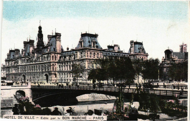 Carte postale ancienne Paris 4e Hotel de Ville à Paris 4e