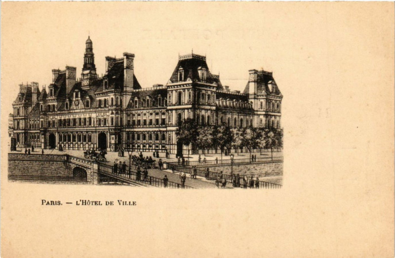 Carte postale ancienne Paris 4e Hotel de Ville à Paris 4e