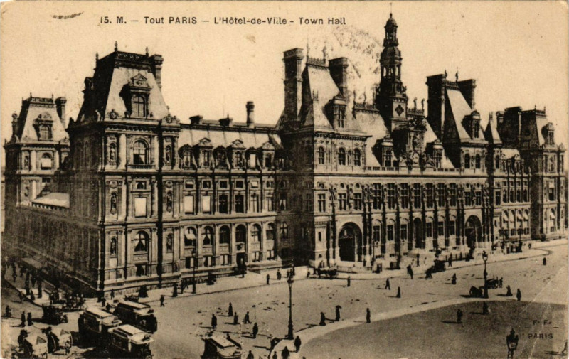Carte postale ancienne Paris 4e Hotel de Ville à Paris 4e