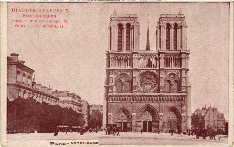 Carte postale ancienne Paris 4e Notre Dame à Paris 4e