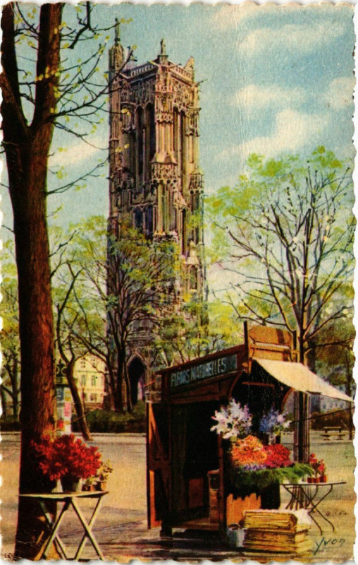 Carte postale ancienne Paris 4e La Tour Saint-Jacques à Paris 4e