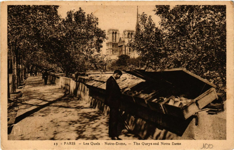 Carte postale ancienne Paris 4e Les Quais-Notre Dame à Paris 4e