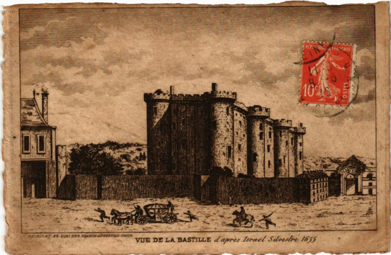Carte postale ancienne Paris 4e Vue de la Bastille à Paris 4e