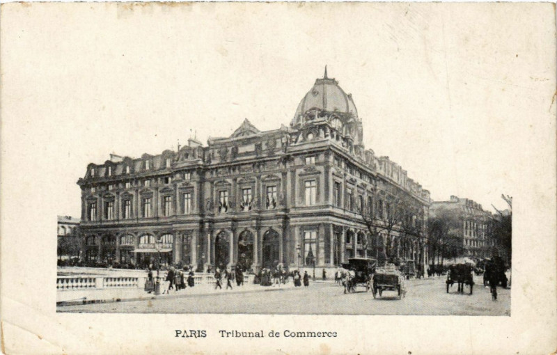 Carte postale ancienne Paris 4e Tribunal de Commerce à Paris 4e